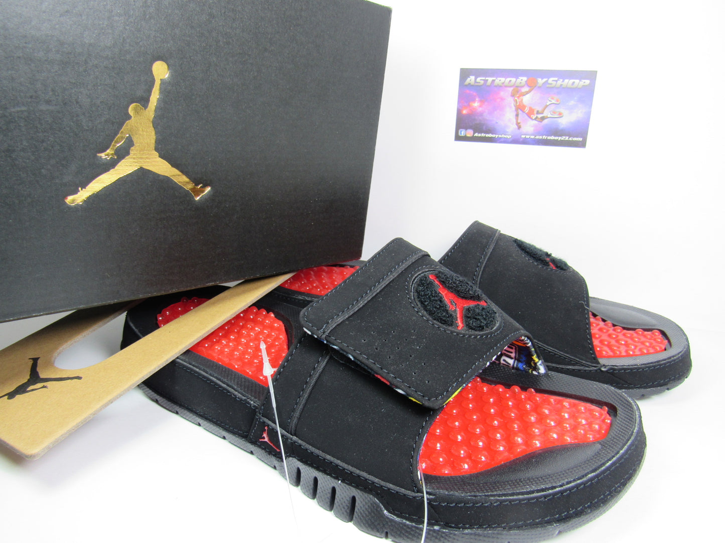SANDALIAS JORDAN HYDRO 8 BLACK RED EN CAJA
