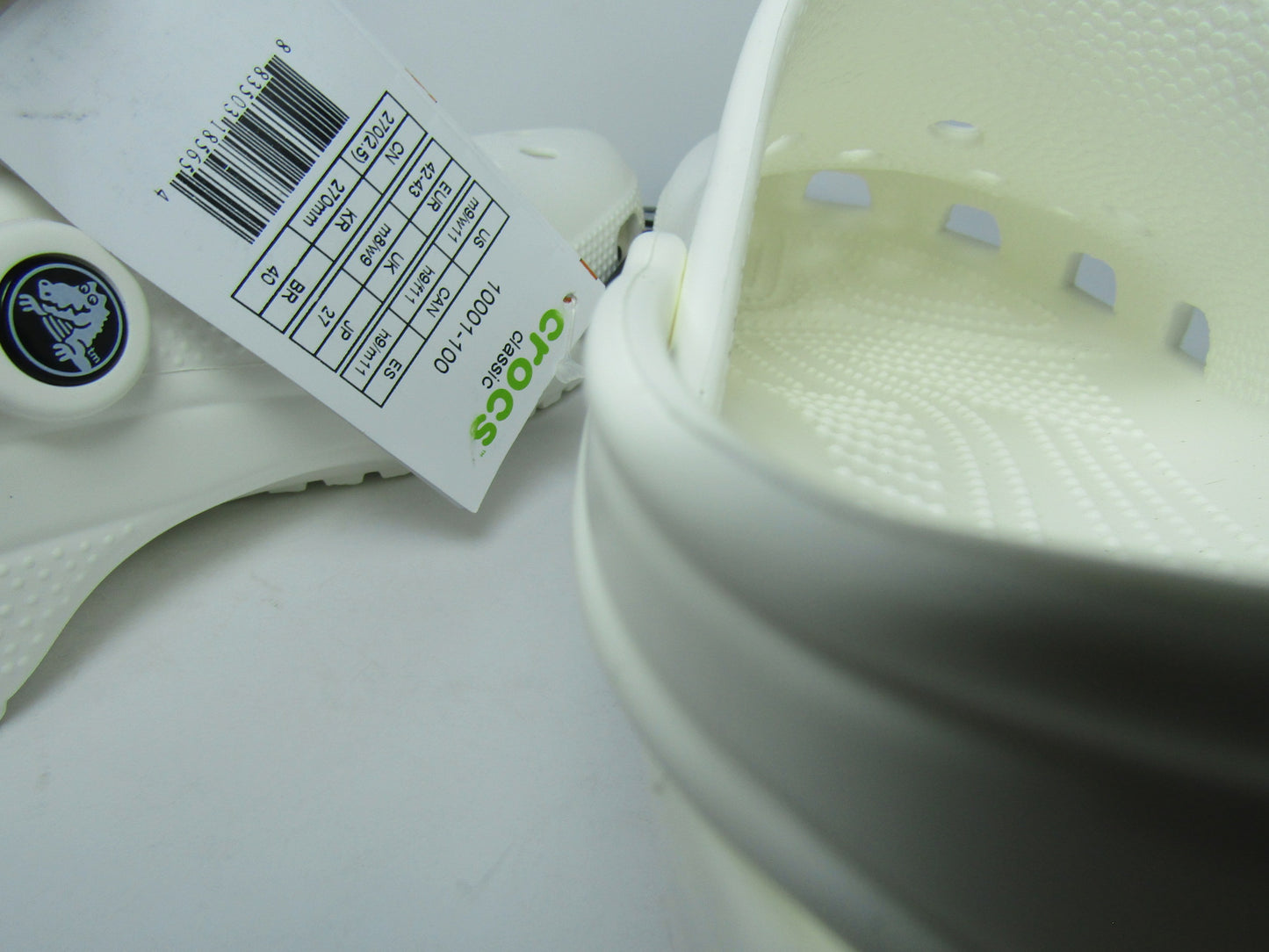CROCS CLASSICS WHITE EN SU BOLSA