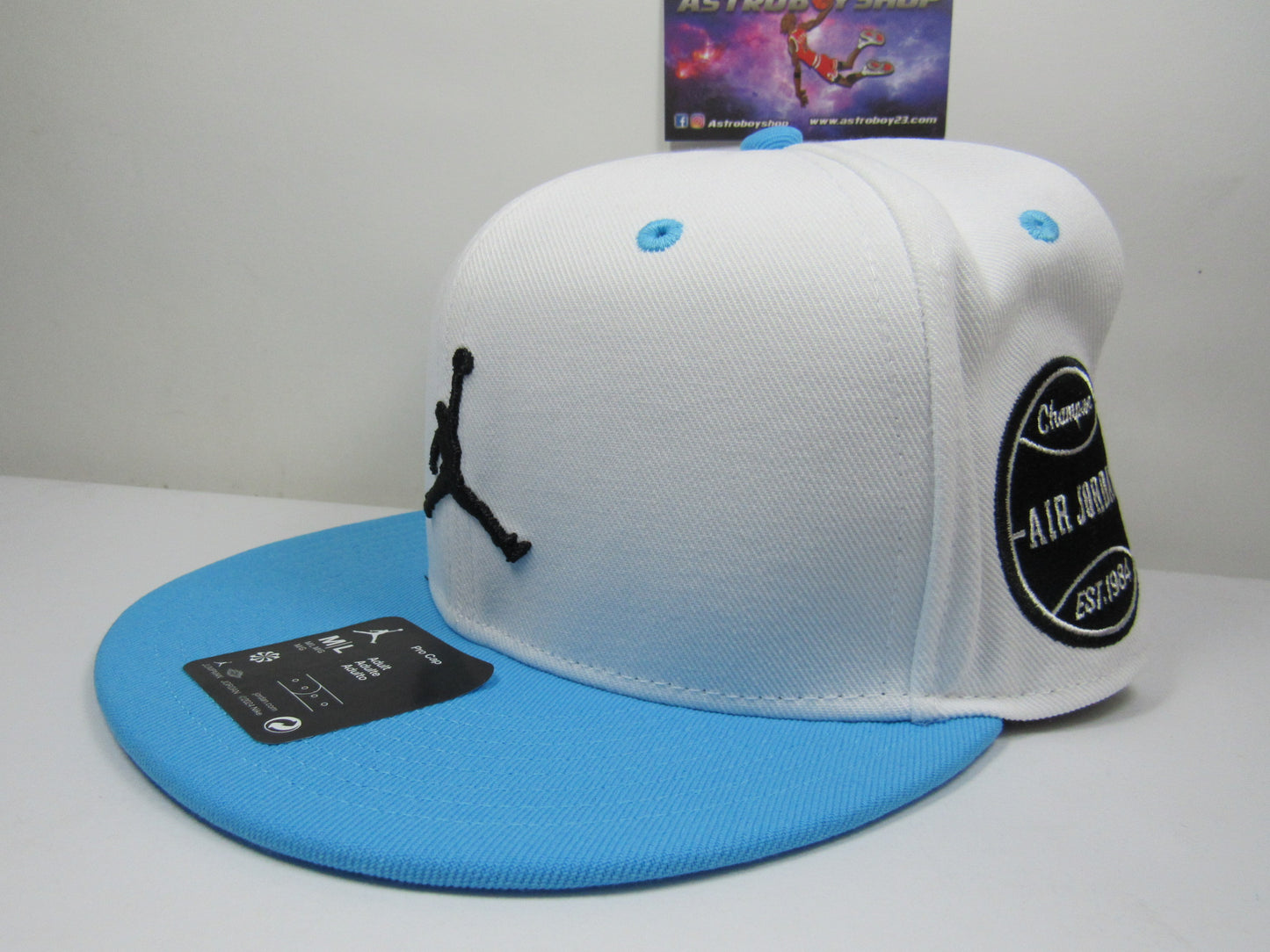 GORRA PLANA JORDAN MVP PRO WHITE BLUE (M/L)