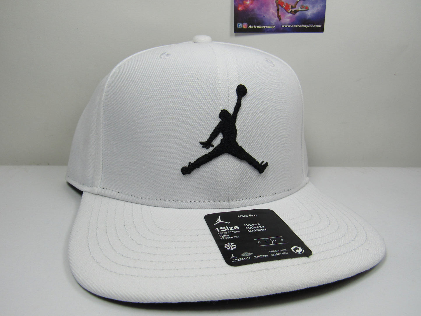 GORRA JORDAN PLANA WHITE ZERO (UNITALLA ADULTO)