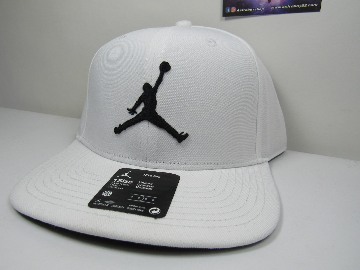 GORRA JORDAN PLANA WHITE ZERO (UNITALLA ADULTO)