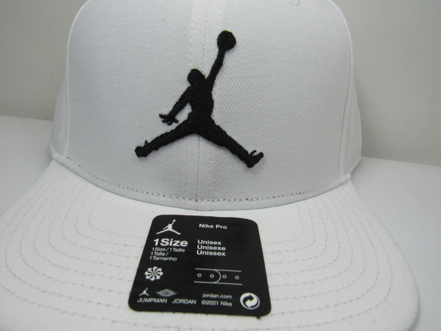 GORRA JORDAN PLANA WHITE ZERO (UNITALLA ADULTO)