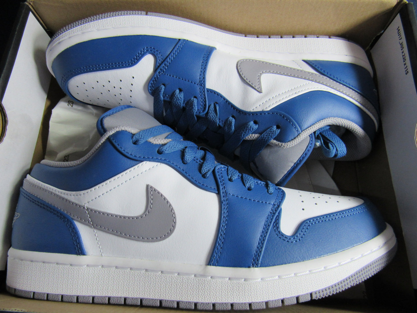 JORDAN 1 LOW TRUE BLUE EN CAJA