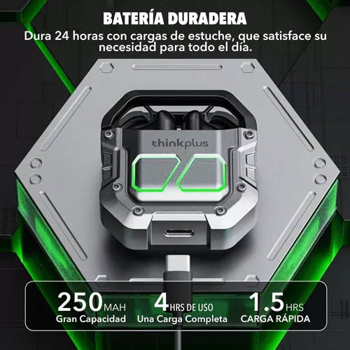 AUDIFONOS LENOVO XT81 SILVER GAMER BLUETOOTH EN CAJA