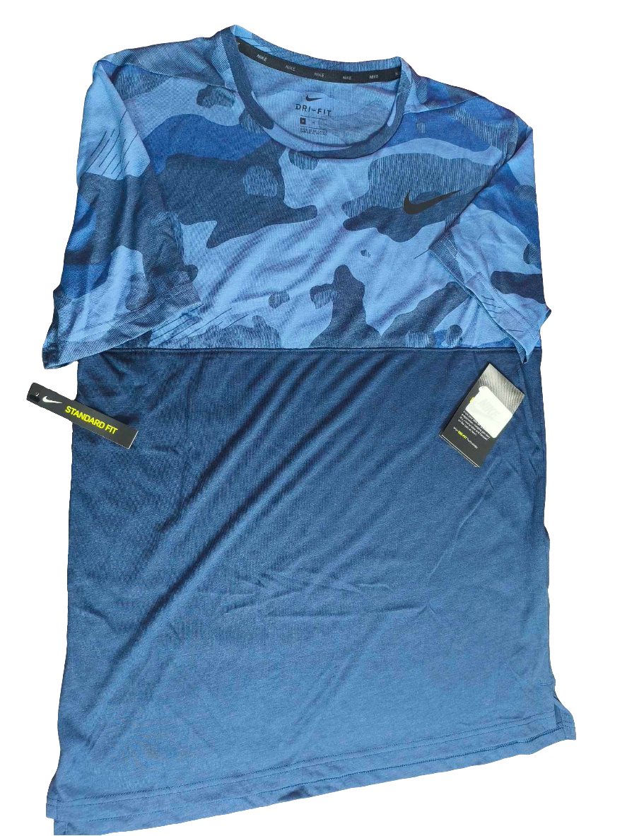 PLAYERA NIKE CAMOUFLAGE BLUE DRI FIT STARDAR FIT