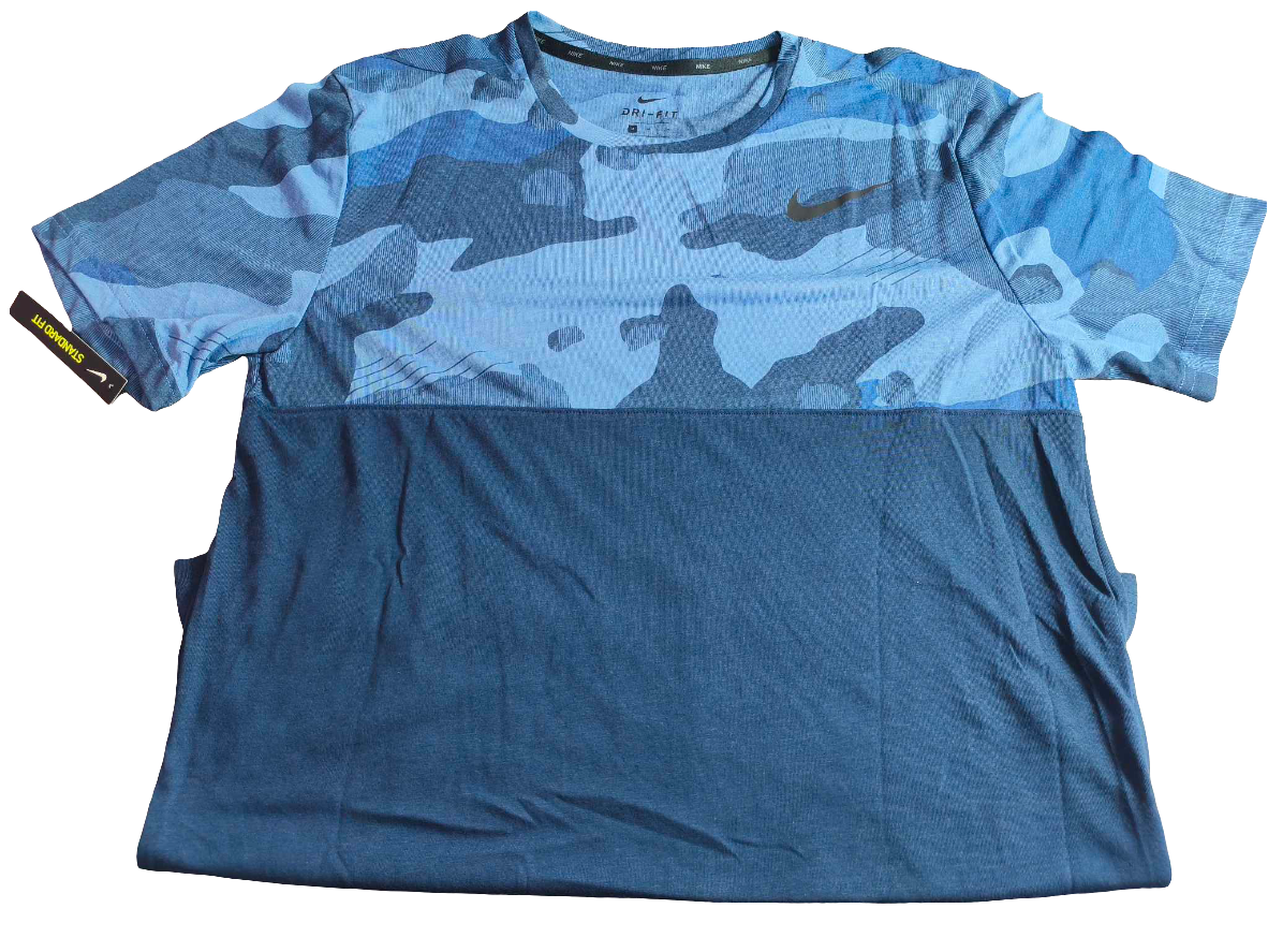 PLAYERA NIKE CAMOUFLAGE BLUE DRI FIT STARDAR FIT