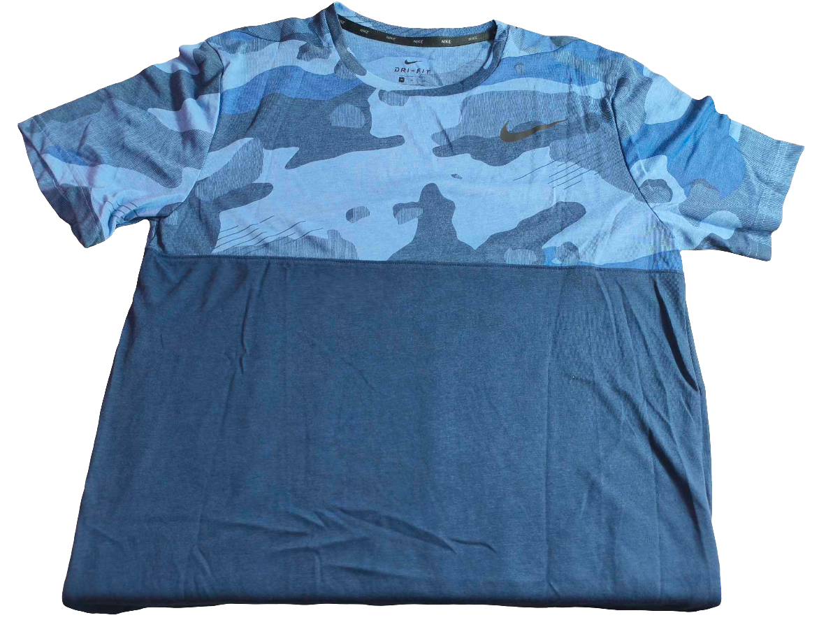PLAYERA NIKE CAMOUFLAGE BLUE DRI FIT STARDAR FIT