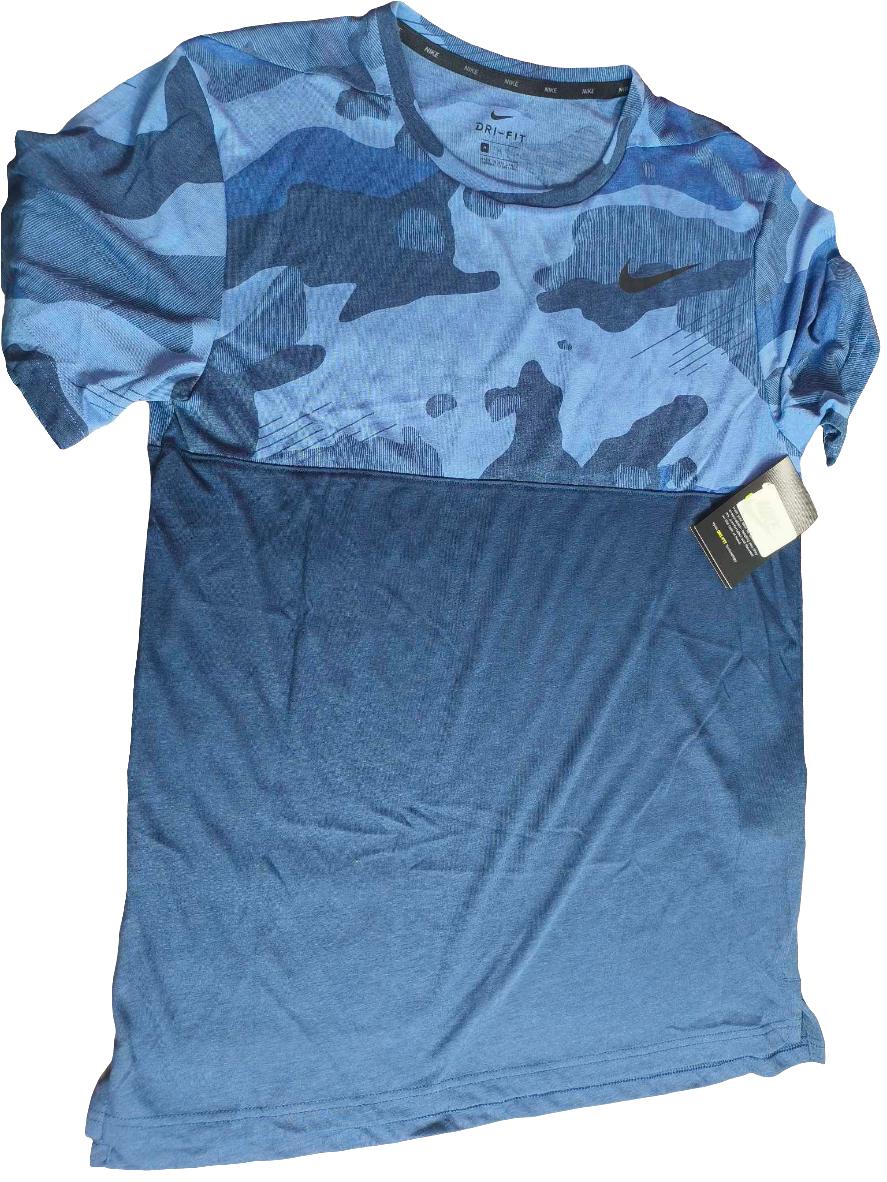 PLAYERA NIKE CAMOUFLAGE BLUE DRI FIT STARDAR FIT