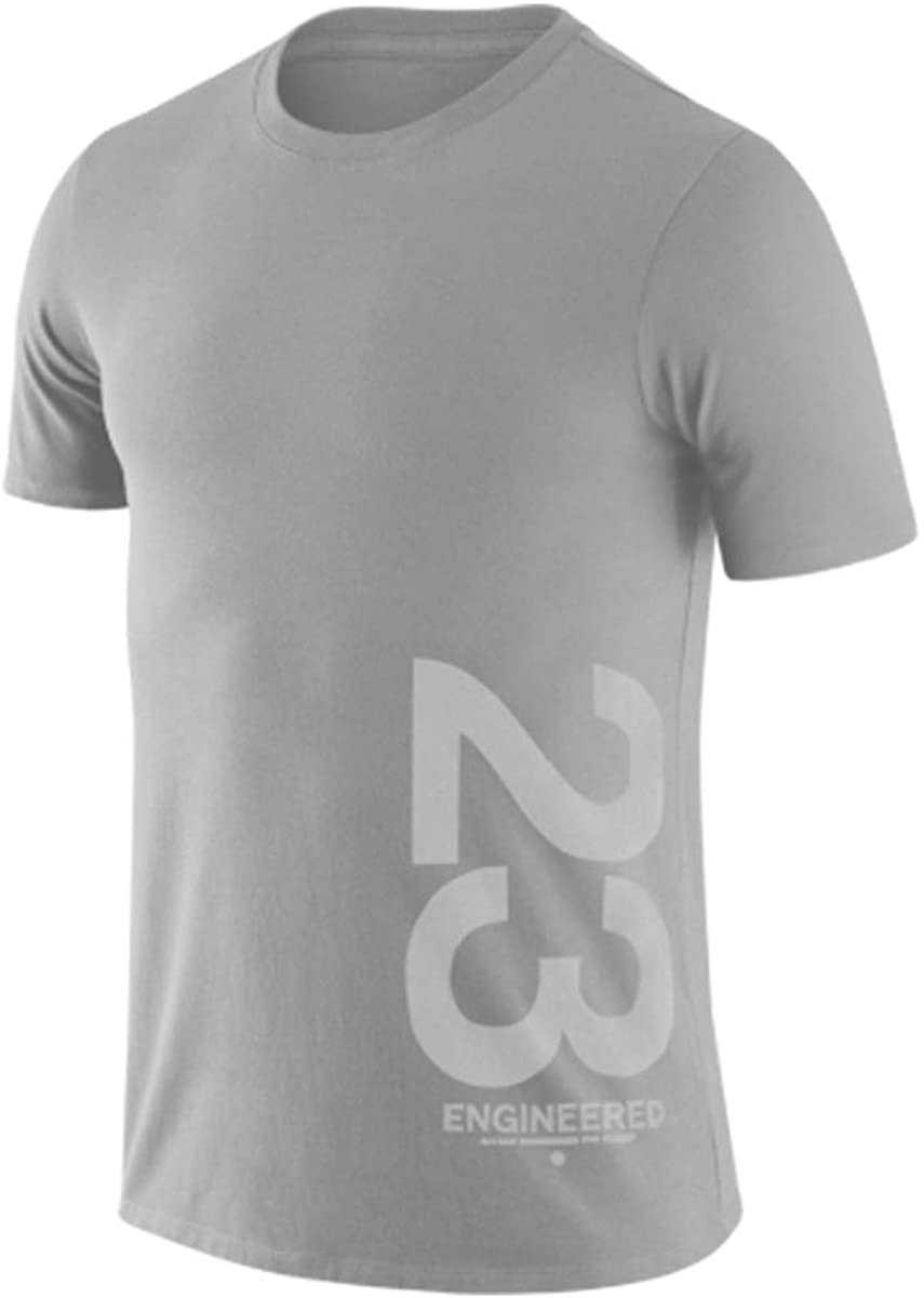PLAYERA JORDAN ENGINEERED 23 GREY LOGO 23 REFLEJANTE
