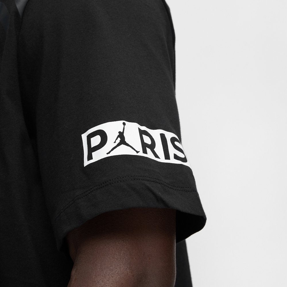 PLAYERA JORDAN X PSG PARIS LOGO FRONTAL BLACK