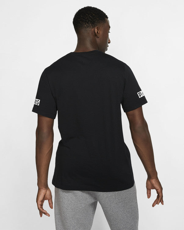 PLAYERA JORDAN X PSG PARIS LOGO FRONTAL BLACK