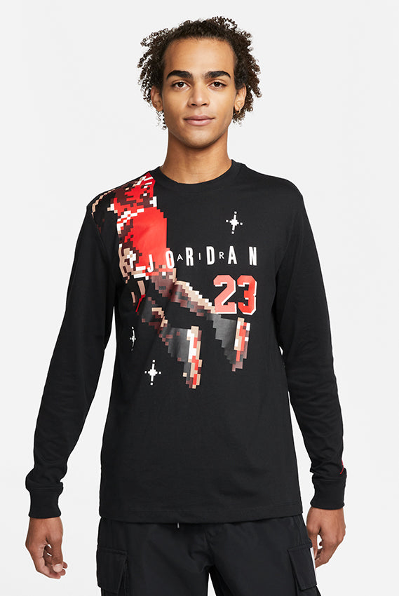 PLAYERA JORDAN MANGA LARGA "HOLIDAY" PIXEL