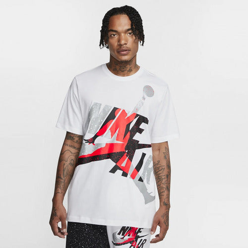 PLAYERA JORDAN JUMPMAN CLASSICS WHITE BIG LOGO