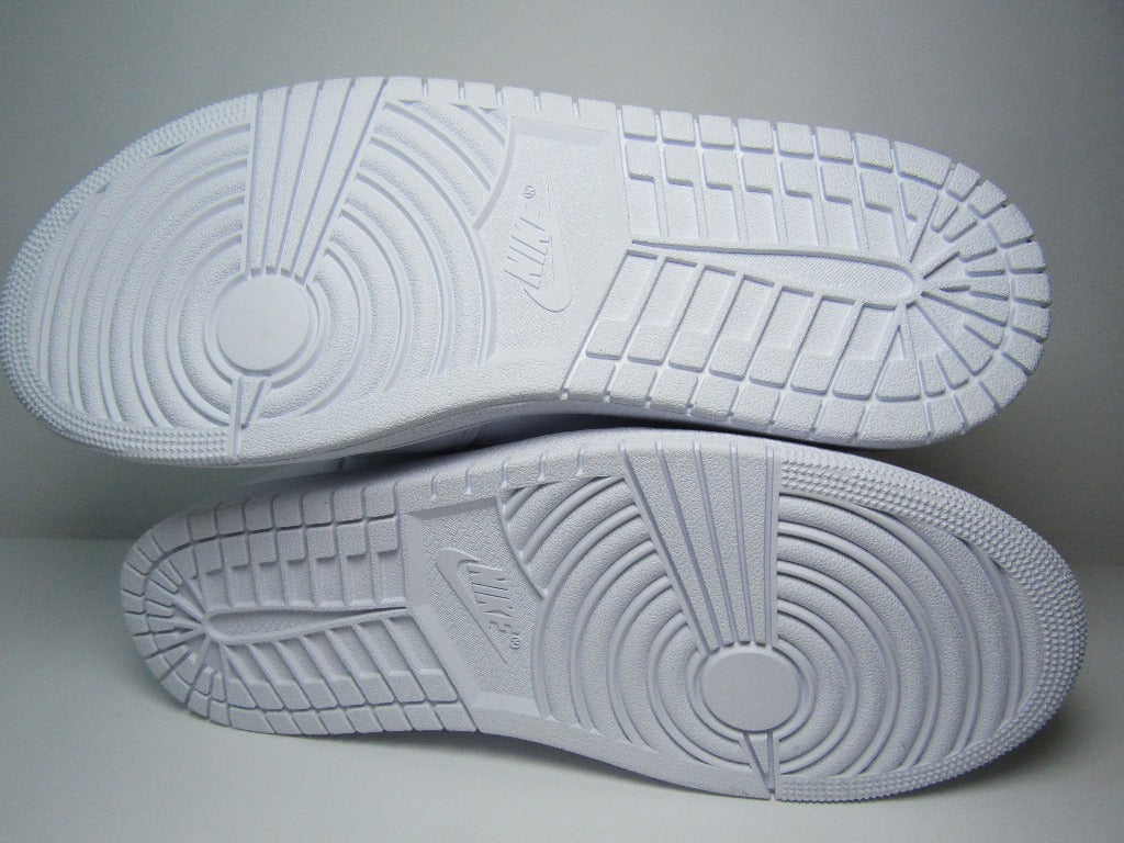 JORDAN 1 MID TRIPLE WHITE LEATHER EN CAJA
