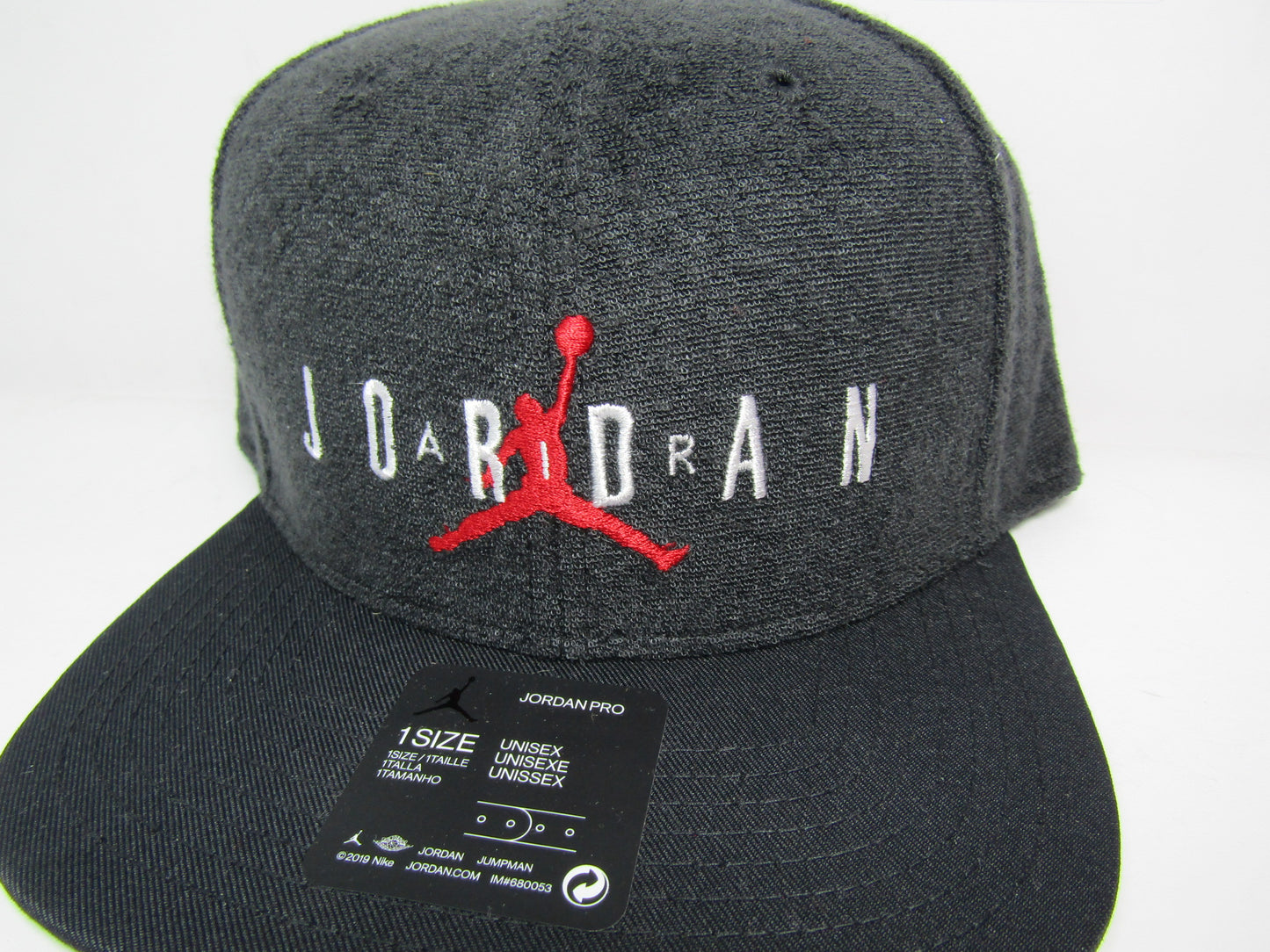 GORRA AIR JORDAN PRO CAP BLACK PLANA UNITALLA TOALLA
