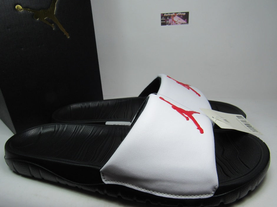 SANDALIAS JORDAN BREAK SLIDE WHITE RED EN CAJA