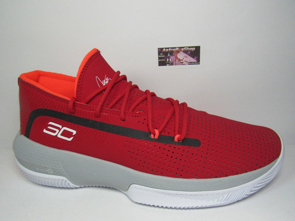 UNDER ARMOUR CURRY 3 ZERO RED GREY EN CAJA