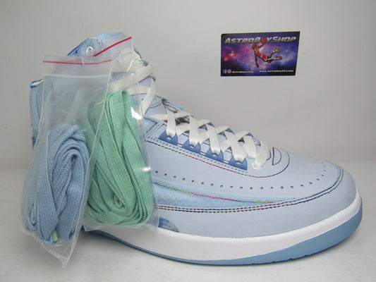 JORDAN 2 X J BALVIN FOSFORECENTES CON LUZ EN LENGUETA EN CAJA