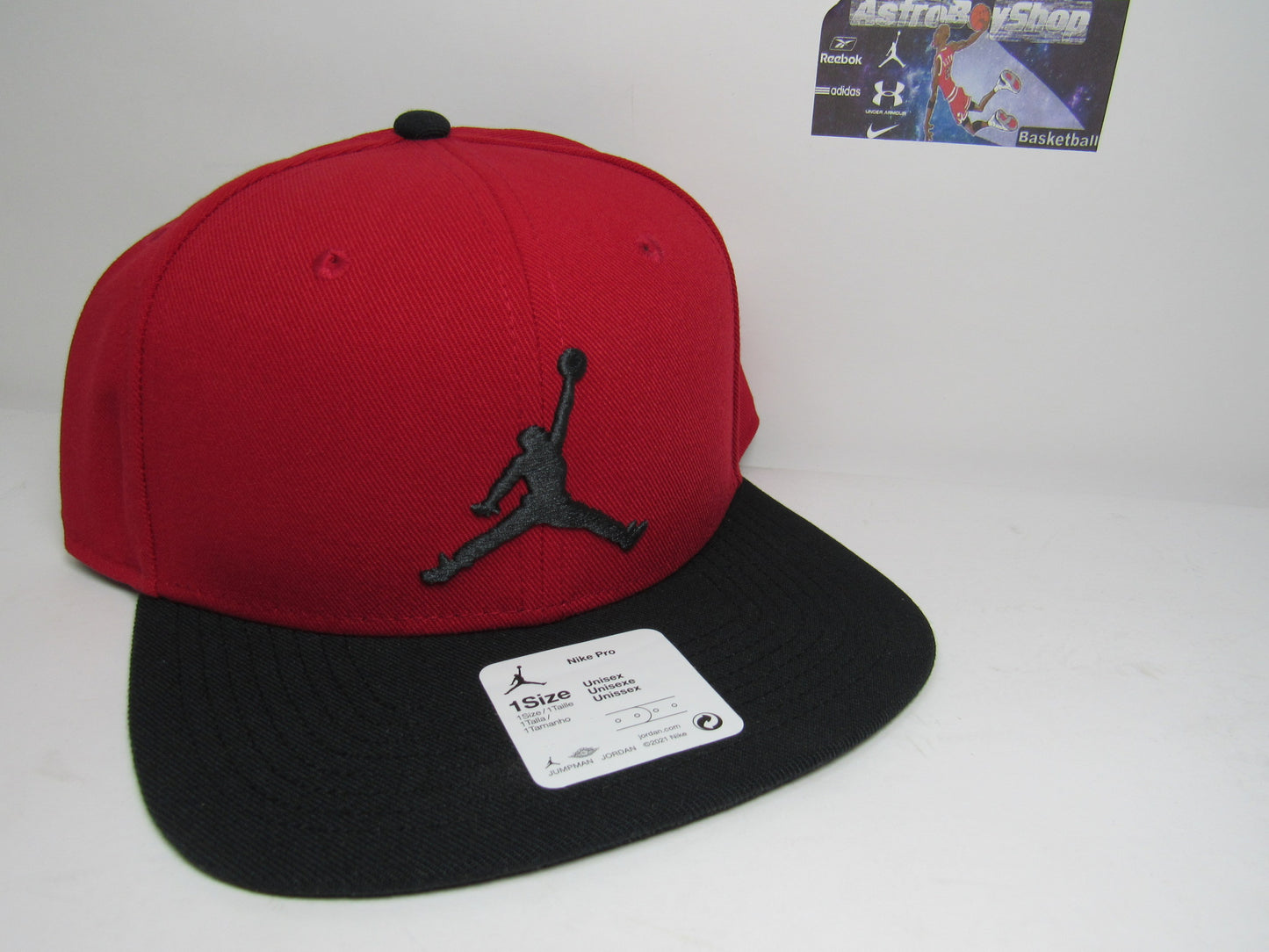 GORRA PLANA JORDAN JUMPMAN BRED BULLS UNITALLA