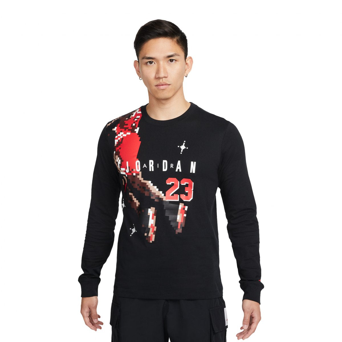 PLAYERA JORDAN MANGA LARGA "HOLIDAY" PIXEL