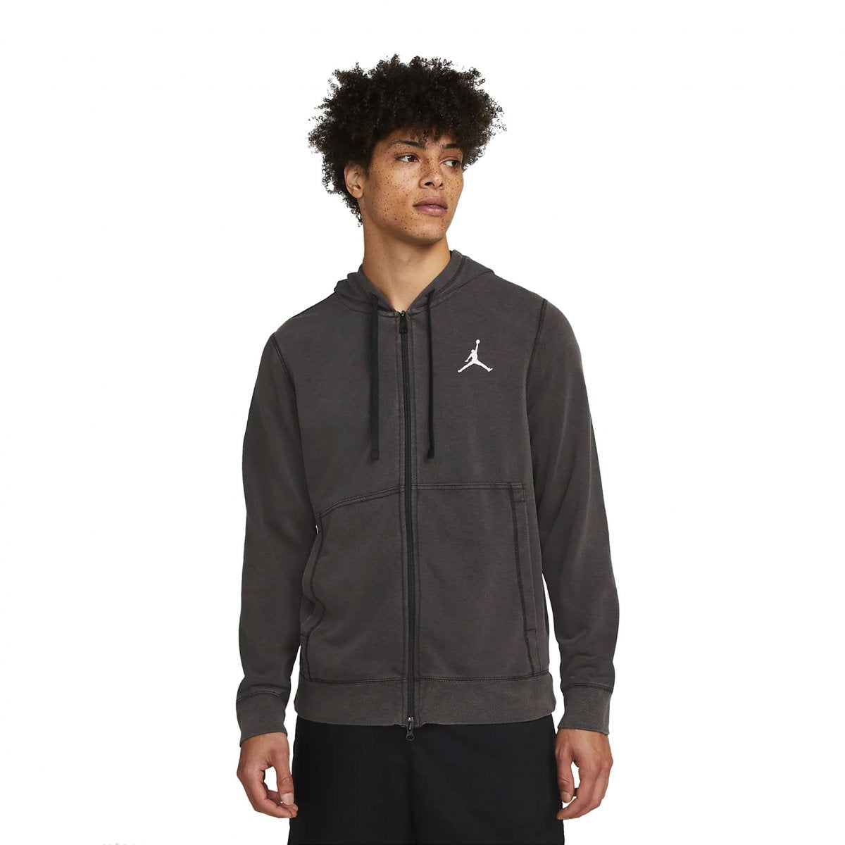 CHAMARRA JORDAN DRI-FIT DESLAVADA BLACK