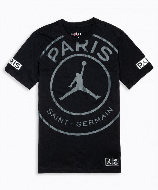 PLAYERA JORDAN X PSG PARIS LOGO FRONTAL BLACK