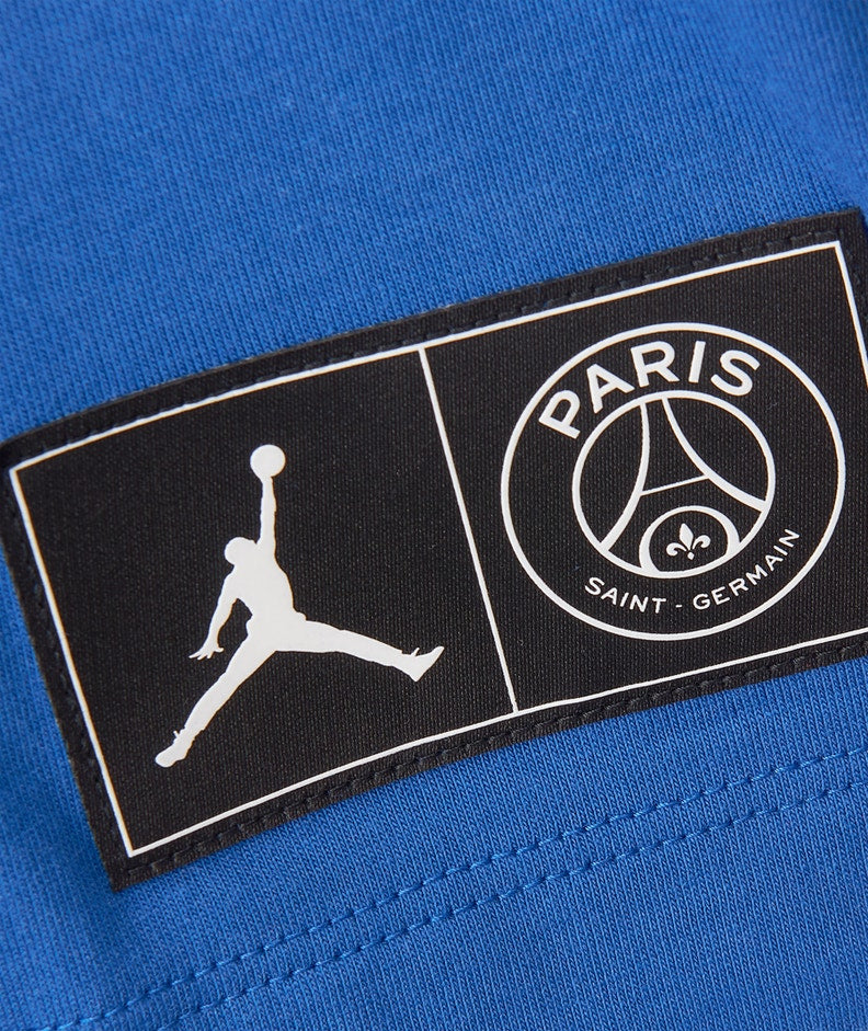 PLAYERA JORDAN X PSG BLUE BIG LOGO