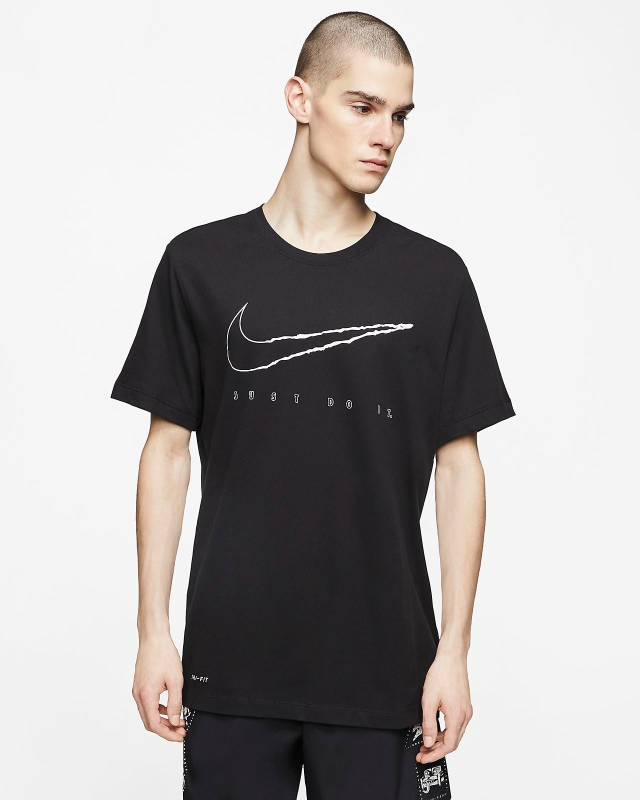 PLAYERA NIKE JUST DO IT SWOOHS BLACK DRI-FIT