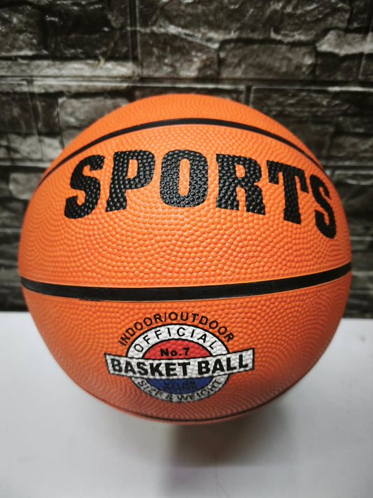 BALON BASKETBALL SPORTS #7 SENCILLO COLOR ORANGE