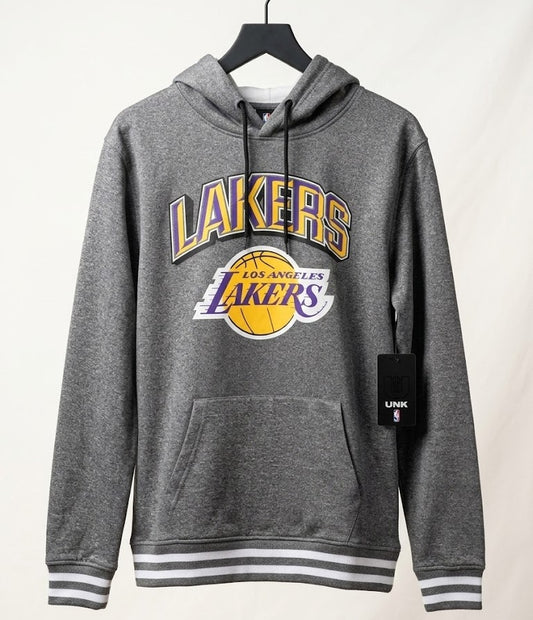 SUDADERA HOODIE LAKERS GREY STEEL NBA STORE UNK OFICIAL (L Y XL)