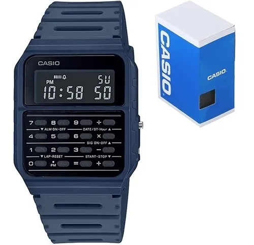 RELOJ CASIO CALCULATOR BLUE EN CAJA