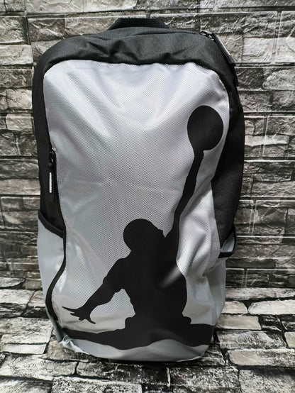 MOCHILA JORDAN SPLIT BAGPACK SILVER BLACK ESP LAP 14"