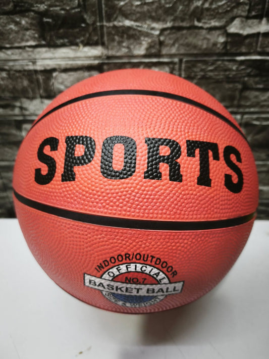 BALON BASKETBALL #7 SENCILLO COLOR RED