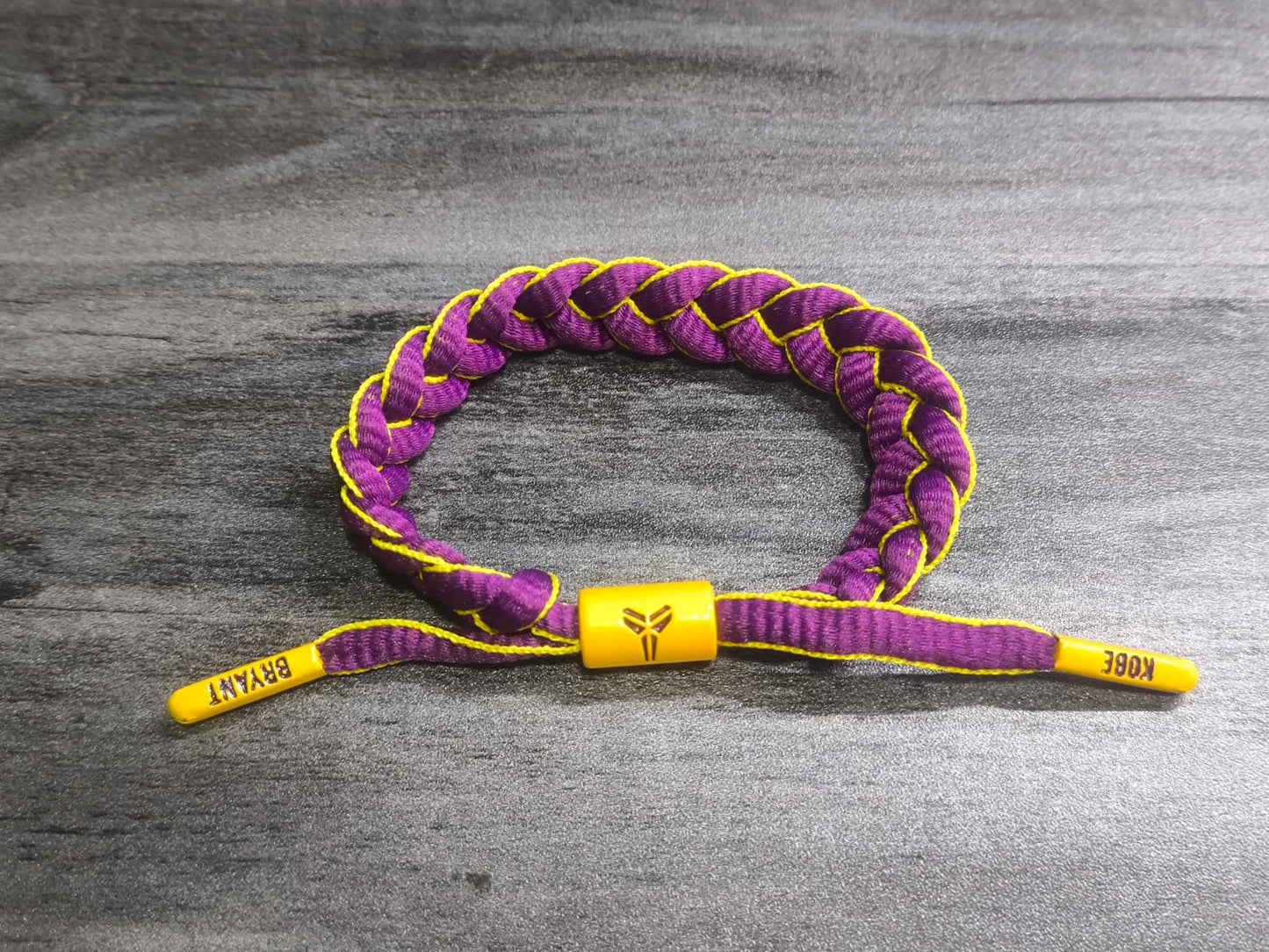 PULSERA KOBE PURPLE YELLOW AJUSTABLE