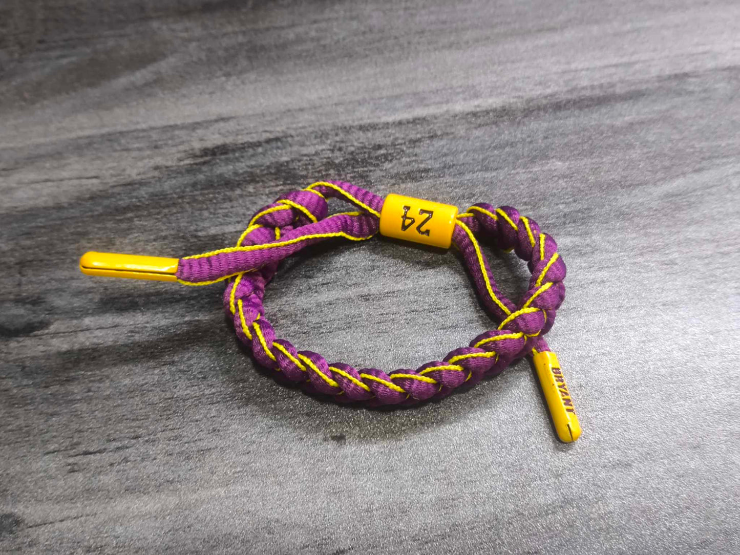 PULSERA KOBE PURPLE YELLOW AJUSTABLE