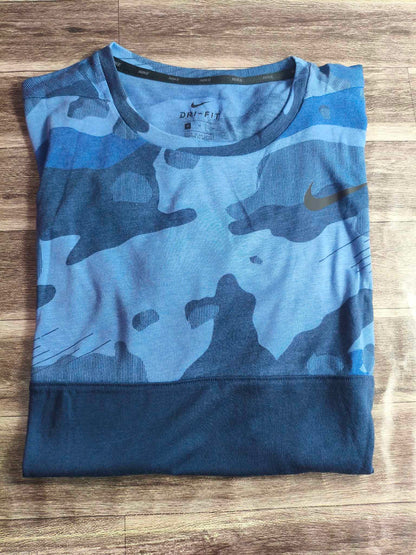 PLAYERA NIKE CAMOUFLAGE BLUE DRI FIT STARDAR FIT