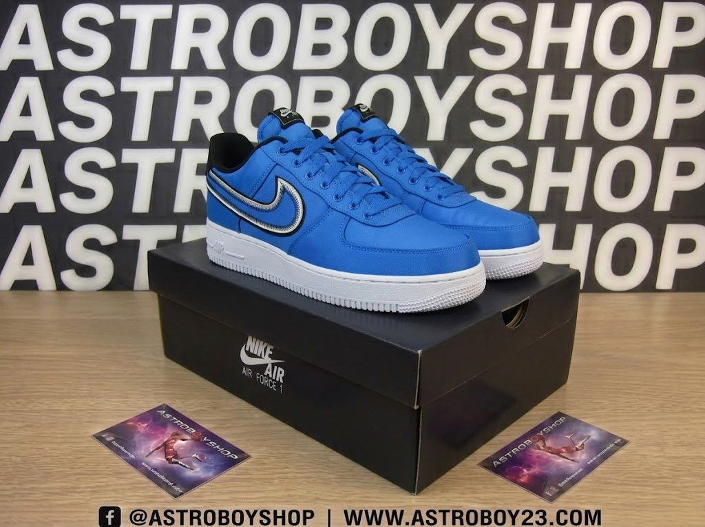 NIKE AIR FORCE ONE REVERSE STITCH PHOTO BLUE EN CAJA