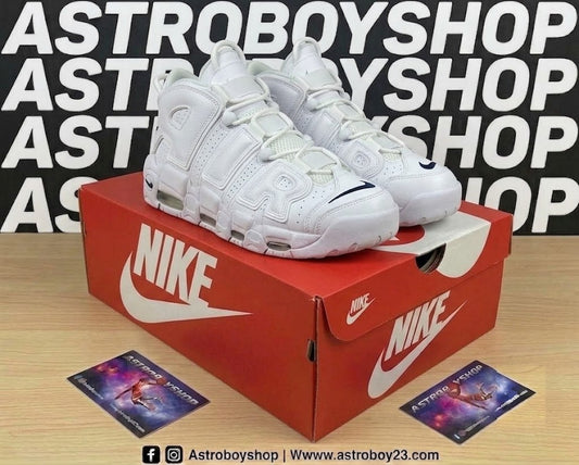 PIPPEN AIR MORE UPTEMPO WHITE NAVY EN CAJA