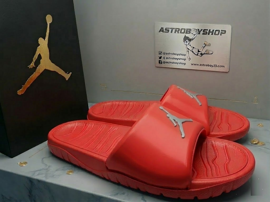 SANDALIAS JORDAN BREAK RED SILVER EN CAJA