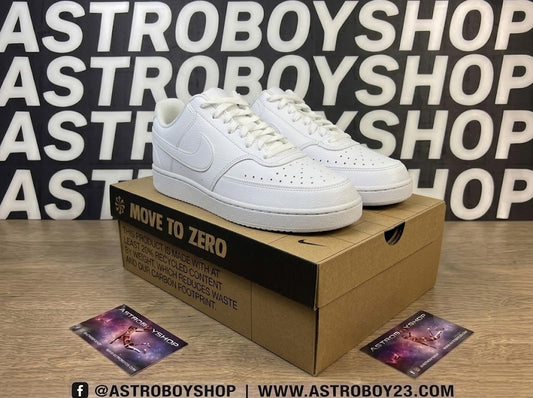 NIKE COURT VISION LOW TRIPLE WHITE EN CAJA