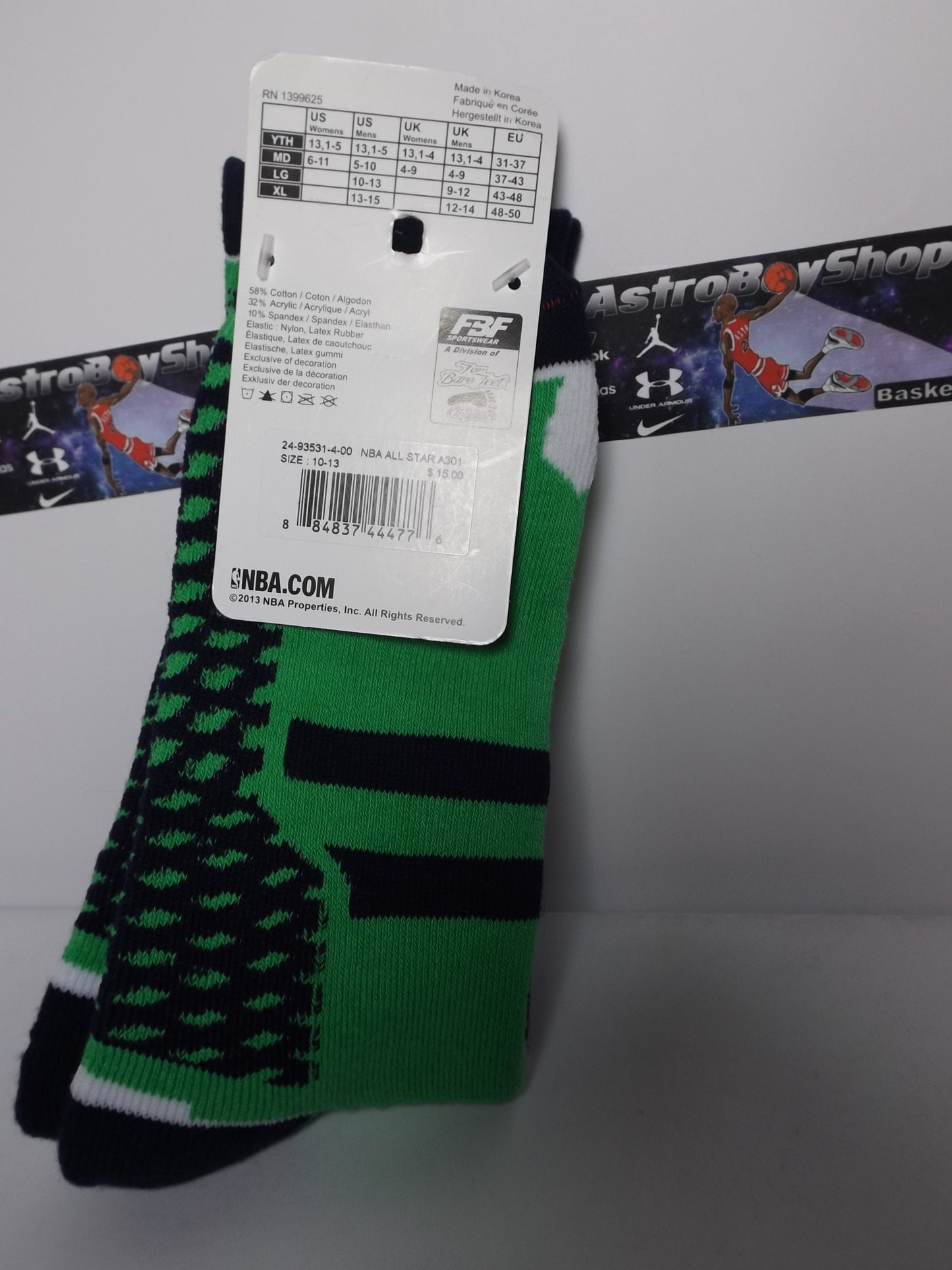 CALCETAS STANCE NBA OFICIAL ALL STARS GAME GREEN LEBRON JAMES (L) 1 PAR