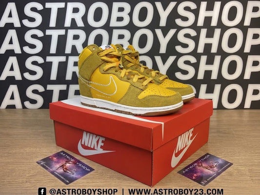 NIKE DUNK HIGH WOMENS UNIVERSITY GOLD EN CAJA