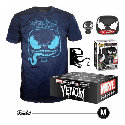 FUNKO POP VENOM #373 PACK CON PLAYERA (XL) Y SQUISH