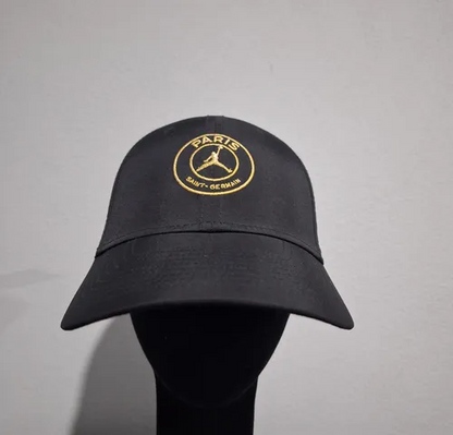 GORRA JORDAN CURVA LEGACY91 X PSG PARIS BLACK GOLD UNITALLA