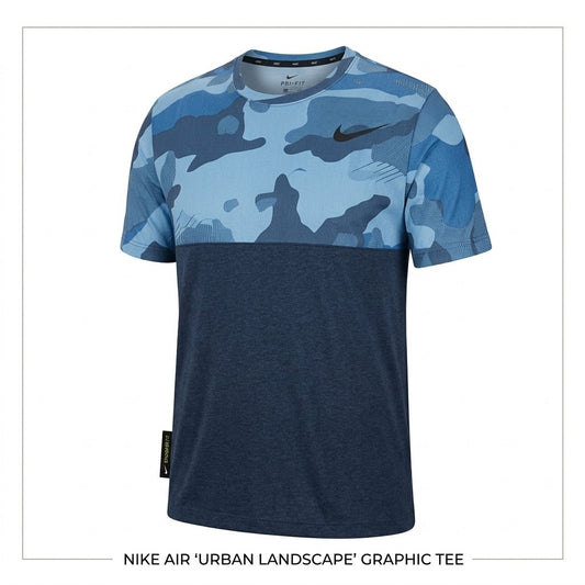 PLAYERA NIKE CAMOUFLAGE BLUE DRI FIT STARDAR FIT