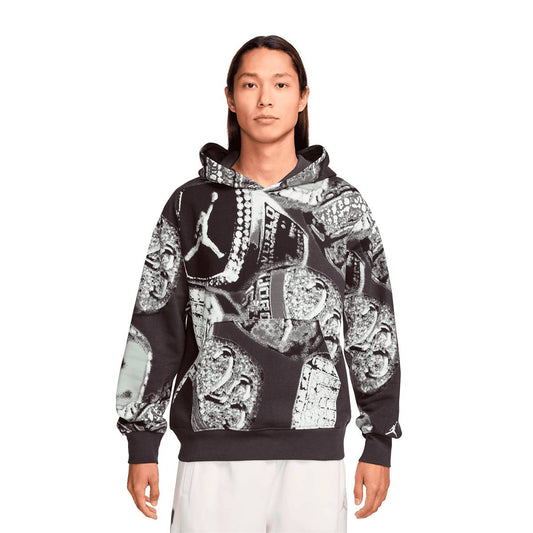 SUDADERA JORDAN PULLOVER MVP RINGS BLACK (XL)