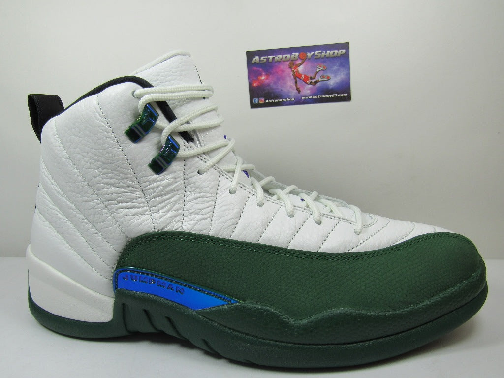 JORDAN 12 BUCKS GREEN EN CAJA