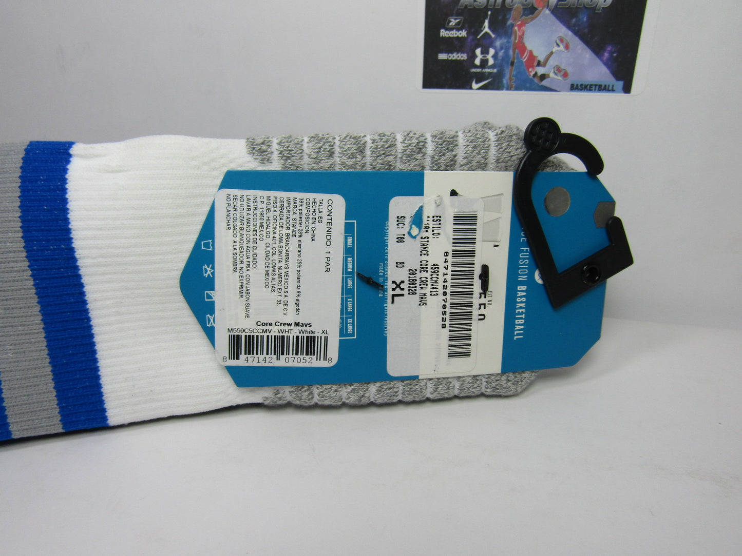 CALCETAS STANCE MAVS WHITE X NBA OFICIAL (XL)