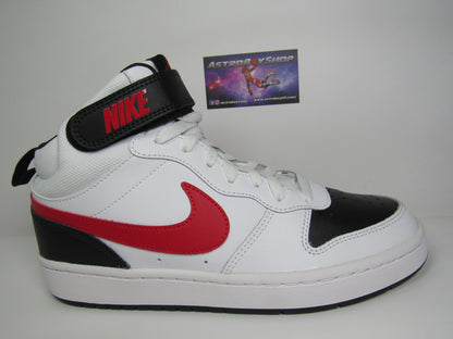 NIKE COURT BOROUGHT 2 MID WHITE RED EN CAJA