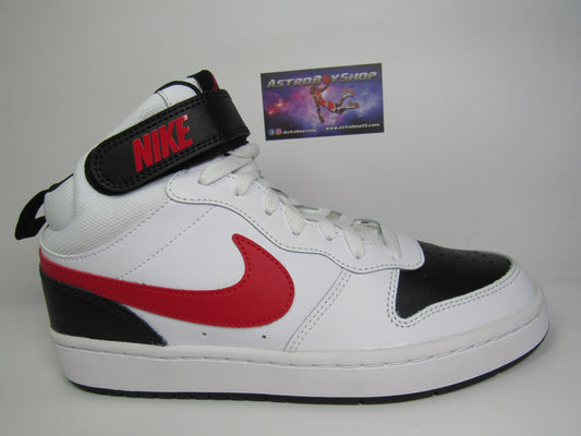 NIKE COURT BOROUGHT 2 MID WHITE RED EN CAJA